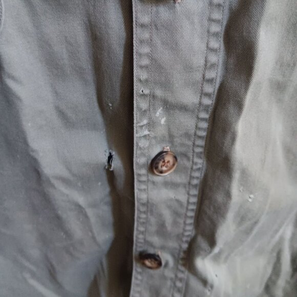 Vintage Men's Shirt XL Duluth Trading Co Grey Button-Up Distressed Y2K Hunting - Picture 3 of 6